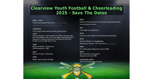 SAVE THE DATES